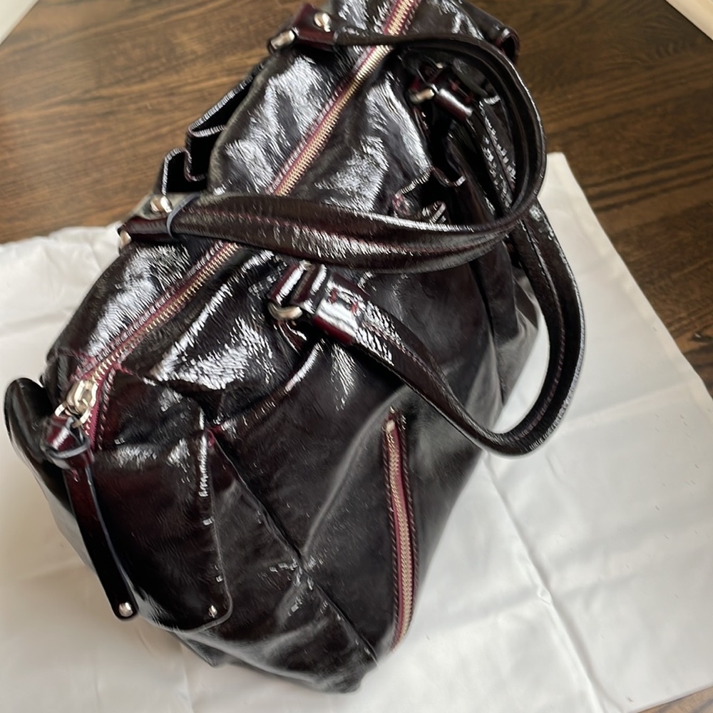 Botkier Black Cherry Soft Patent Handbag - image 2